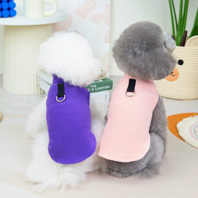 

Fleece Warm Dog Clothes Autumn Winter Blank Puppy Cat Hoodies Shirt For Small Medium Dogs Chihuahua Pet Vest Sweatshirt Sweaters