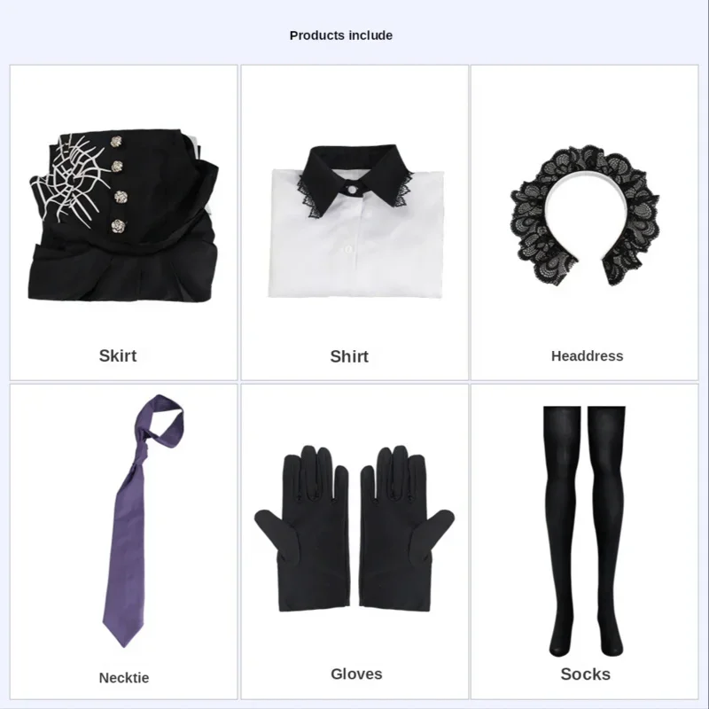 Аниме новый Danganronpa V3 Tojo kiumi карнавальный костюм парики униформа наряд горничной