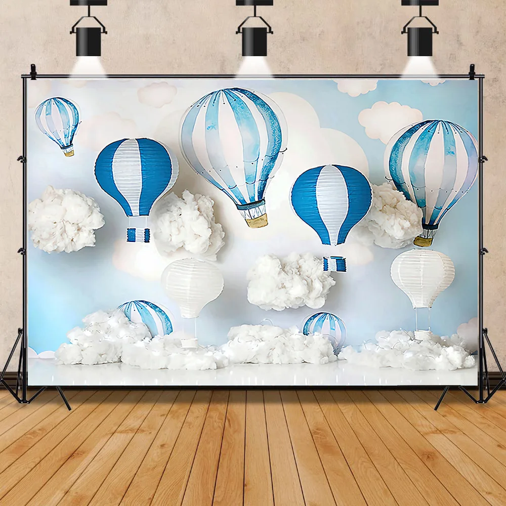 

SHUOZHIKE African Wildlife Children's Birthday Balloon Cloud Rainbow Garden Photography Background Prop MM-06