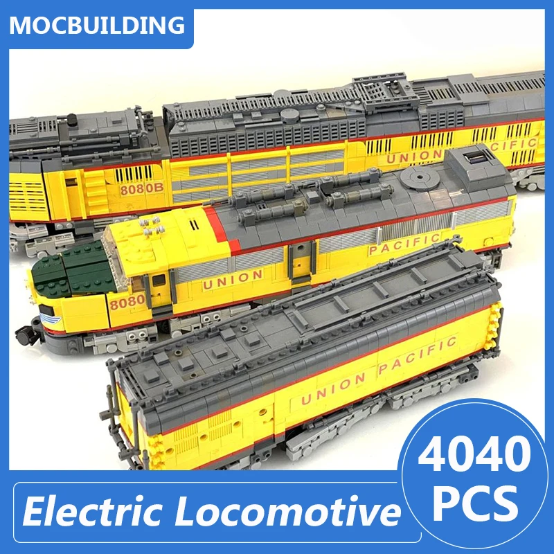 

1:48 Union Pacific Coal Turbine Electric Locomotive 8080 (Power Functions) Moc Building Blocks Diy Assemble Bricks Toys 4040PCS