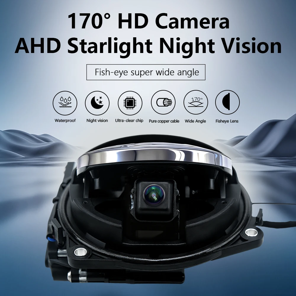 Фото AHD1080P - CVBS Камера заднего вида с откидным логотипом-эмблемой для парковки, CCD HD, для Golf 5678 B678 MK5 MK6 MK7 №2