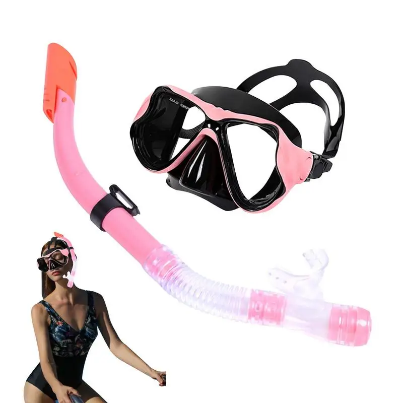 

Water Diving Cover Scuba Diving Gear Tempered Glass Lens With Strap Anti Fogging Scuba Diving Snorkeling Set For Women Men