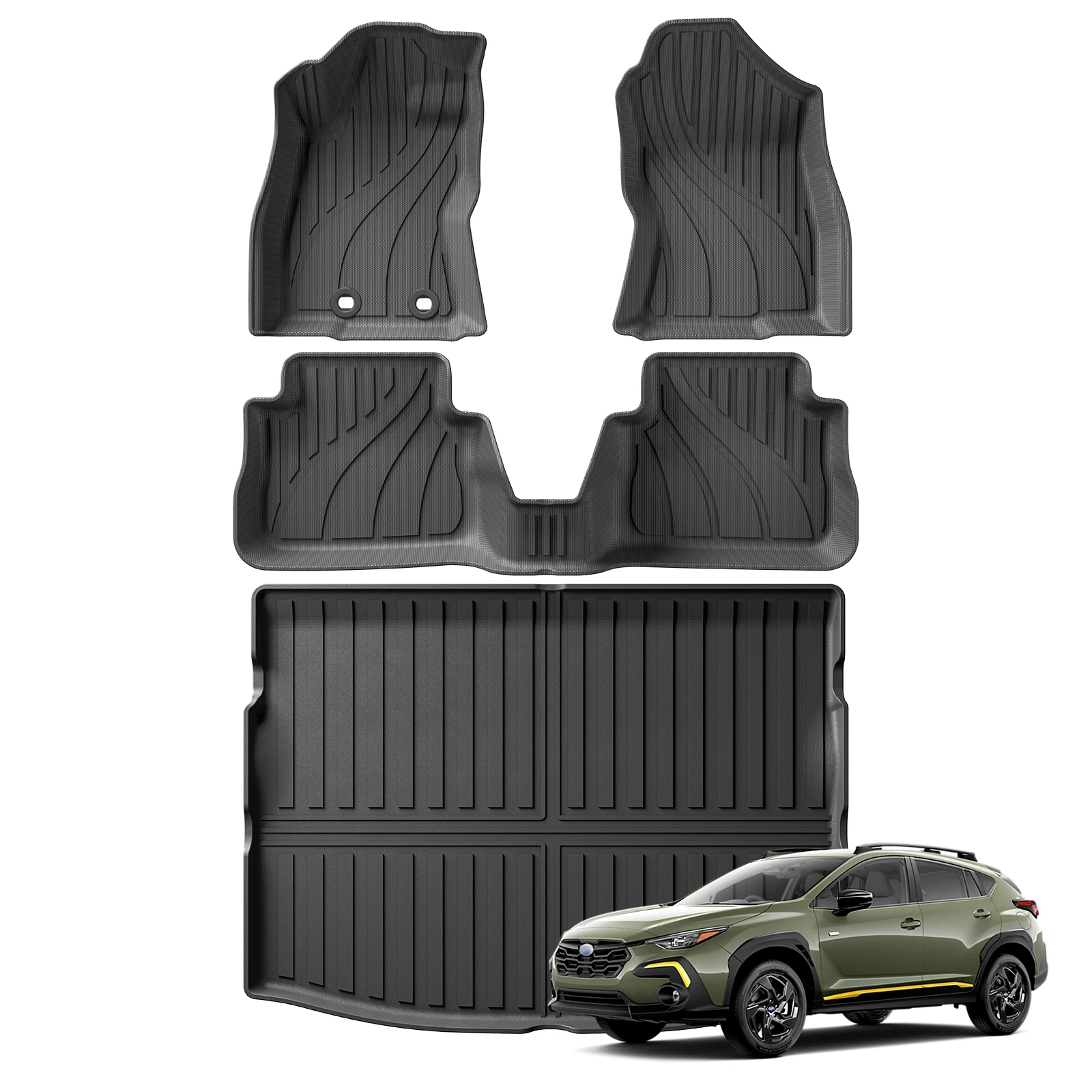 Для Subaru Crosstrek 2024 ТПЭ 3D Автомобильные коврики коврик для багажника любой погоды