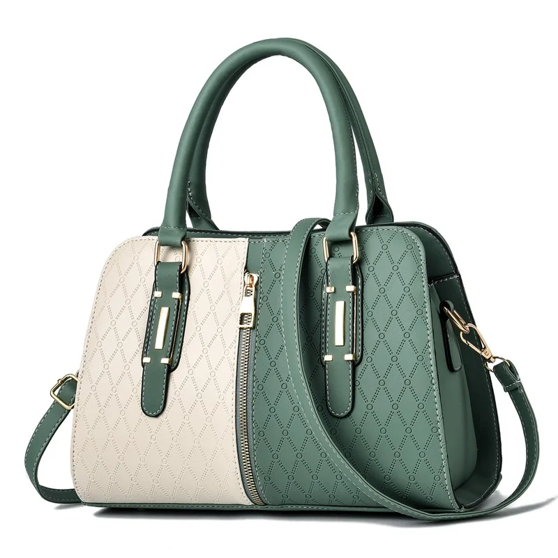 

2022 New Style Color matching Women Bag Handbag Tote Over Shoulder Crossbody Leather Big Brand Casual Designer Female Bolsas