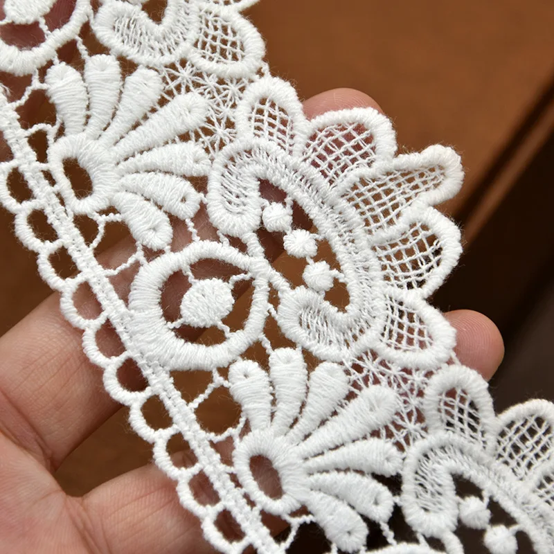 

14 Yards 6cm Cotton Lace Trim DIY Garment Fabric Embroidered Sewing Accessories Handmade Clothing Material Needlework H192