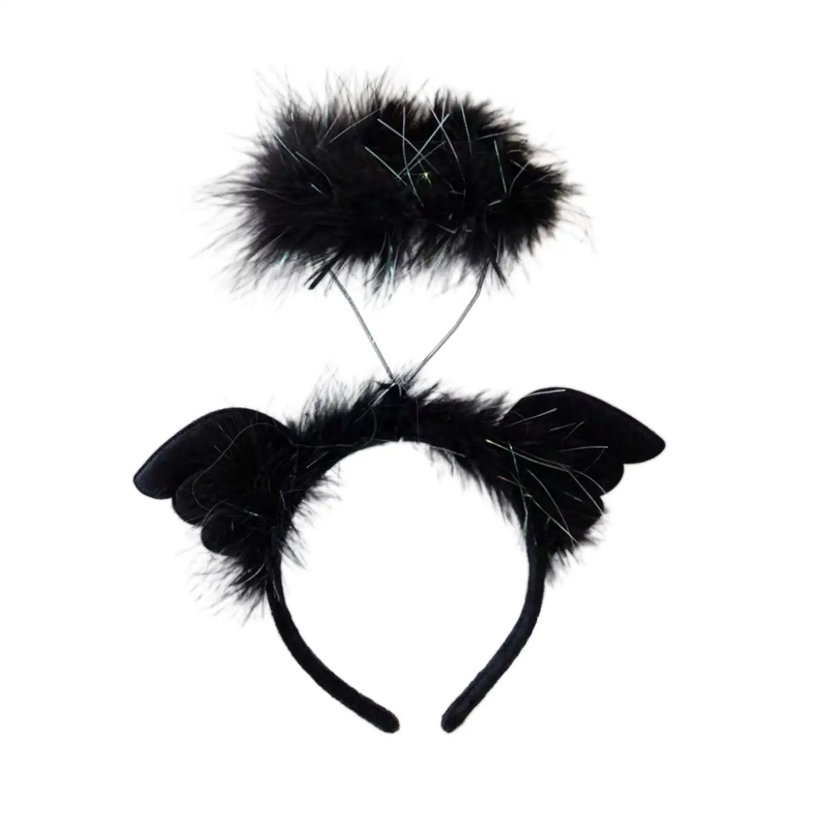 

Головная повязка с крыльями ангела, аксессуары для костюма, головной убор с перьями для женской маскарада, выступлений, Хэллоуина, карнавала