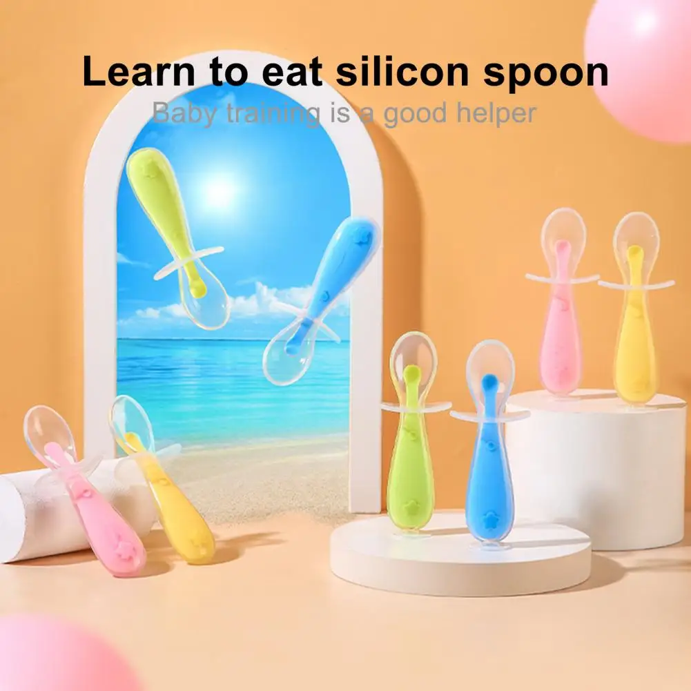 

Kids Spoon Ergonomic Design BPA Free Portable Baby Dining Tableware Children Tableware for Travel