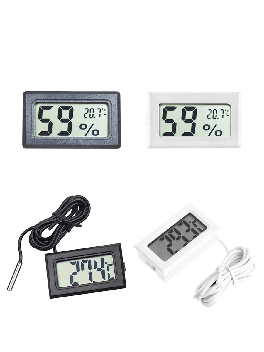 Mini LCD Digital Indoor Convenient Temperature Sensor Humidity Meter Thermometer Hygrometer Gauge Instruments Cable |