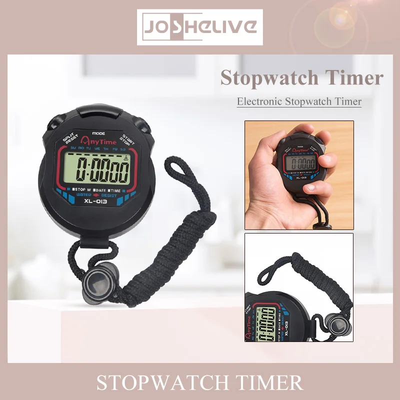 

2/3/5PCS Kitchen Timers Classic Digital Professional Handheld LCD Chronograph Sports Stopwatch Timer Stop Watch With String