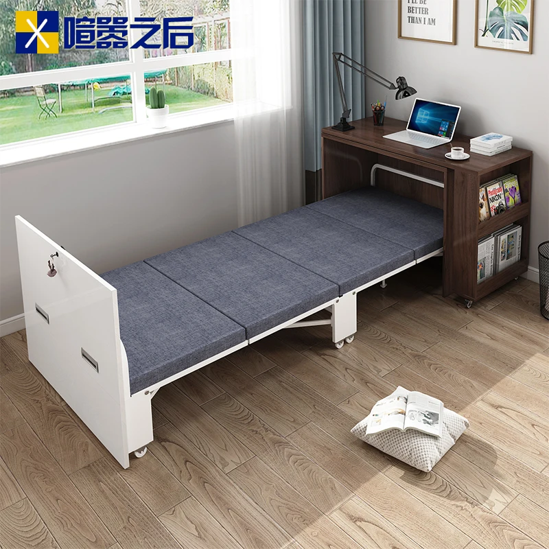 

HXL Lunch Break Folding Bed Nap Desk Invisible Bed Home Study Retractable Bed Computer Desk