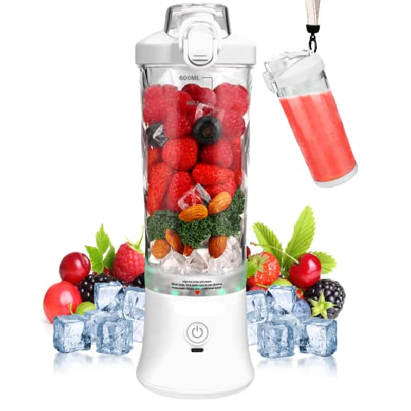 

600ML Portable Rechargeable Blender,Juicer Fruit Mixers 4000mAh Food Milkshake Multifunction Juice Maker Machine Smoothie