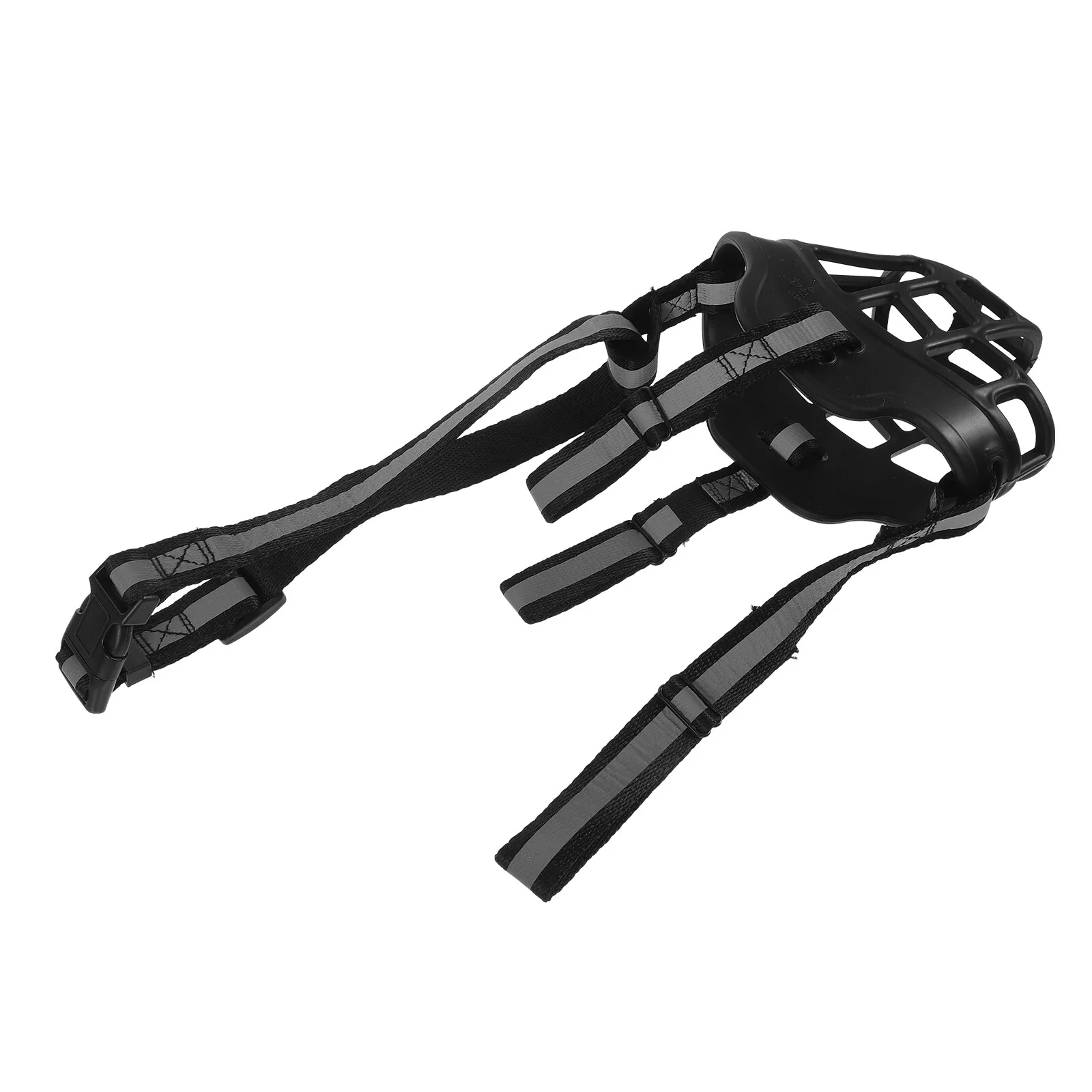 

Reflective Tape Muzzle Pet Outdoor Mouth Mask Mesh Tpr Anti Bark Dog Portable Breathable