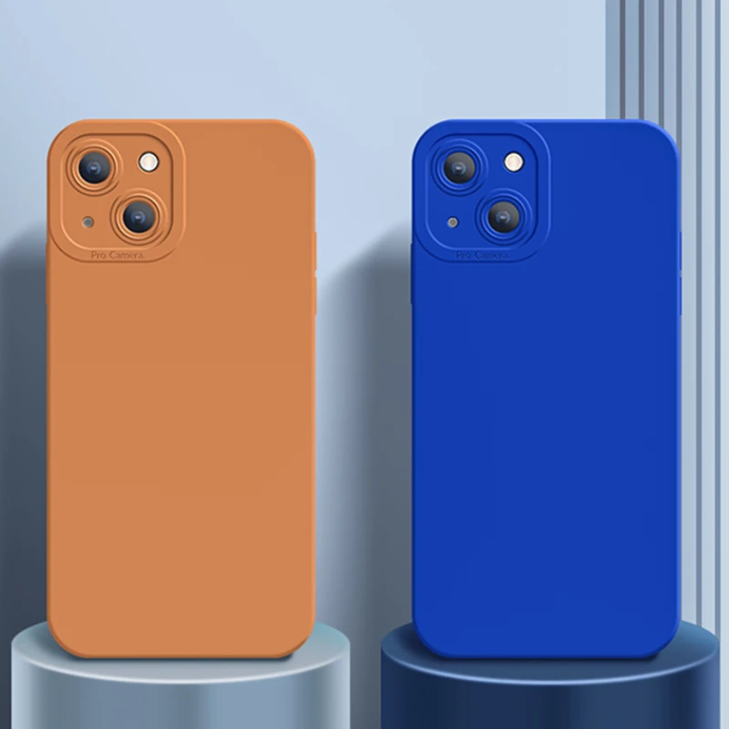 Роскошный мягкий матовый жидкий силиконовый чехол для зрачка iPhone 13 12 11 Pro Max Mini X XR