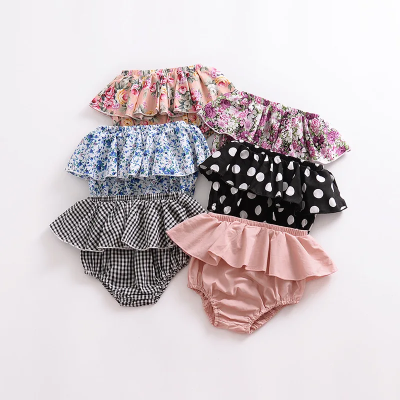 

Baby Girl Shorts Summer Cotton Children Girl Triangle Shorts Cute Flower Big PP Pants Multi-Color Practice Pants