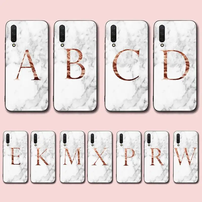 

Initial Letter A Z Phone Case for Xiaomi mi 5 6 8 9 10 lite pro SE Mix 2s 3 F1 Max2 3