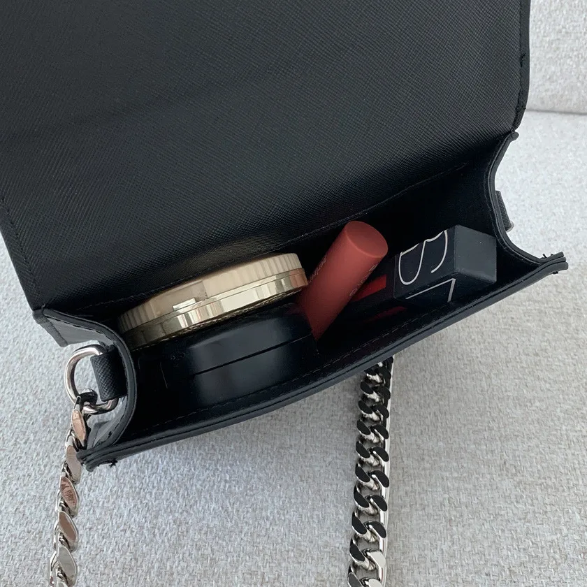 2023 New Fashion Women's Shoulder Bag PU Leather Solid Color Simple Chain Casual Crossbody Bag Square Mobile Phone Bag