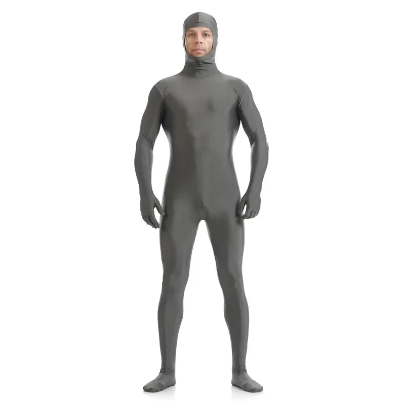 Zentai Новый взрослый полный костюм для Хэллоуина мужской компрессионный из