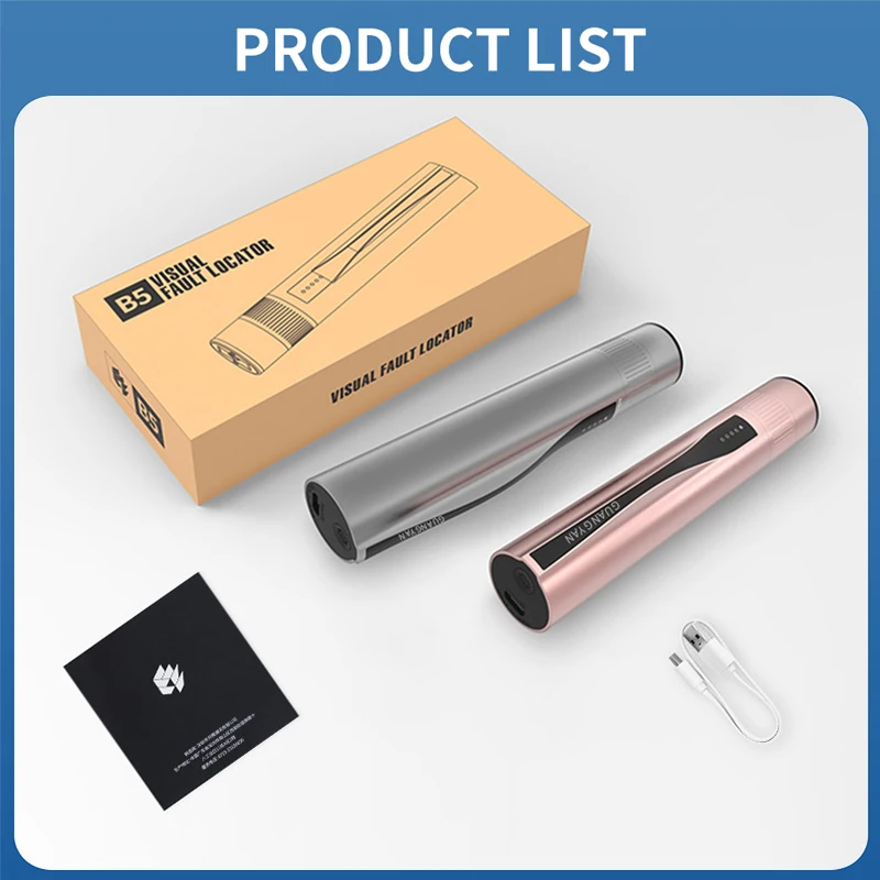 OPTFCUS Visual Fault Locator Rechargeable 30mW Fiber Optic Tester Pen FC SC ST Lithium Battery Fiber Optic Cable Laser Test Pen