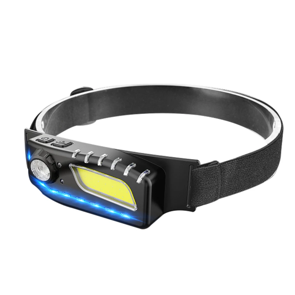 

XPE COB LED Headlamp Portable Camping Headlight Smart Wave Induction Waterproof Torch for Camping Cycling Fishing