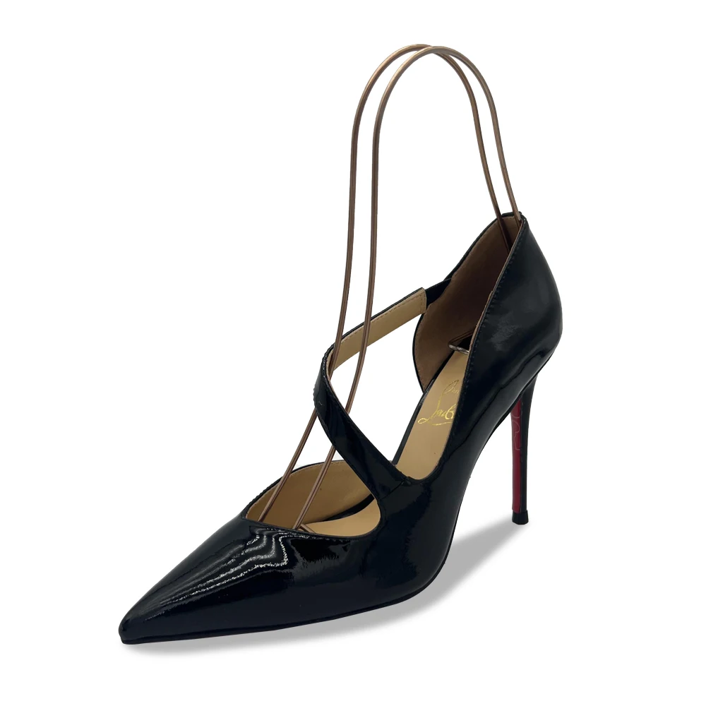 

Туфли женские из лакированной кожи, роскошные дизайнерские, заостренный носок, красная подошва, элегантные, подарок для девушки, для банкве...