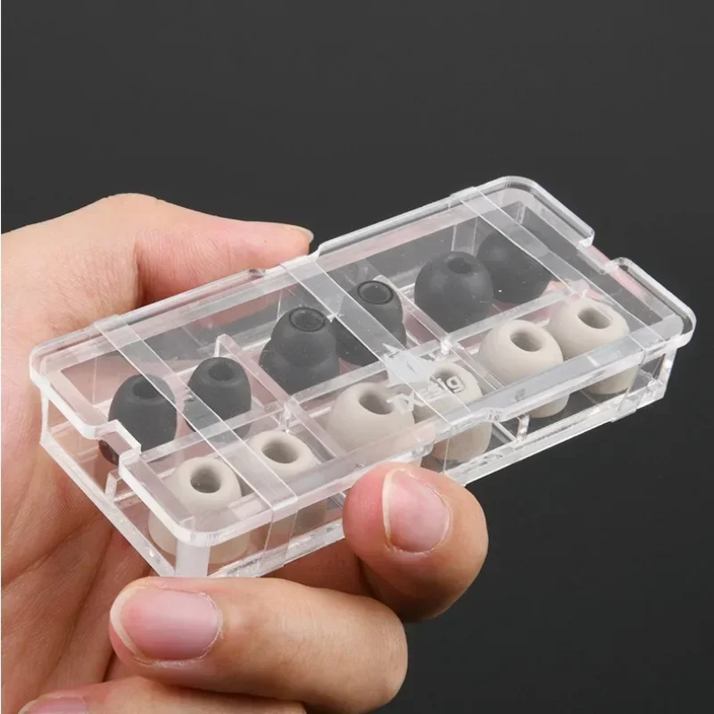 Hard Earphone Tips Box Protective Case for Portable Small Spinfit Ear Tip Dustproof