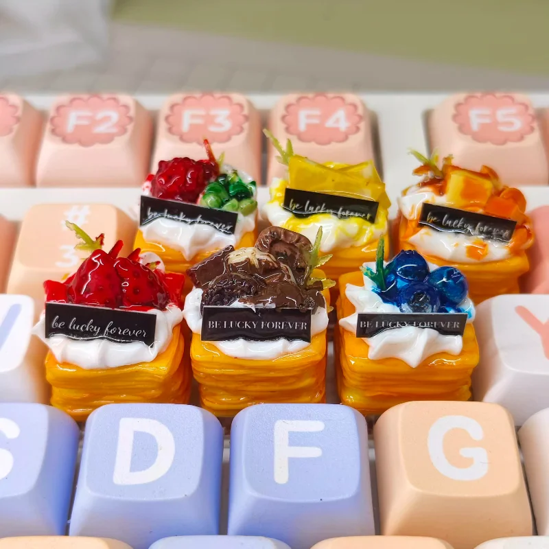 Оригинальные милые колпачки для клавиш с фруктами датские из глины