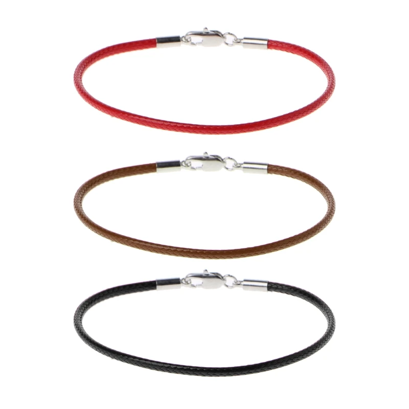 

Multi-color Lobster Clasp Bracelet Braided Leather String Bracelets for Friends
