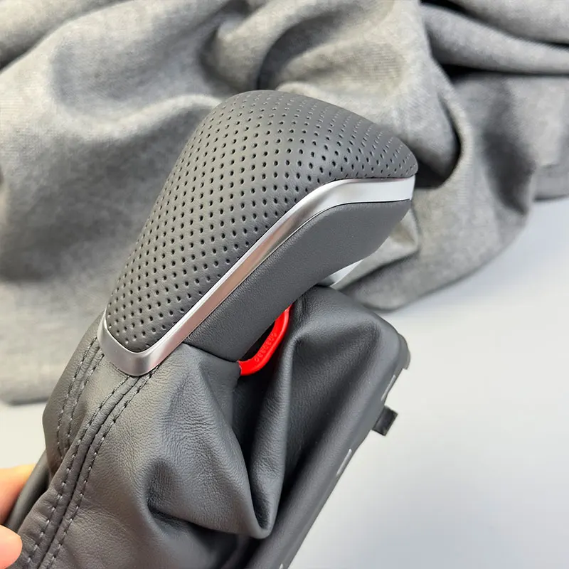 Рукоятка рычага переключения передач из черного углеродного волокна и дерева с кожаным чехлом LHD AT только для Audi A6 C7 2016 2017 2018