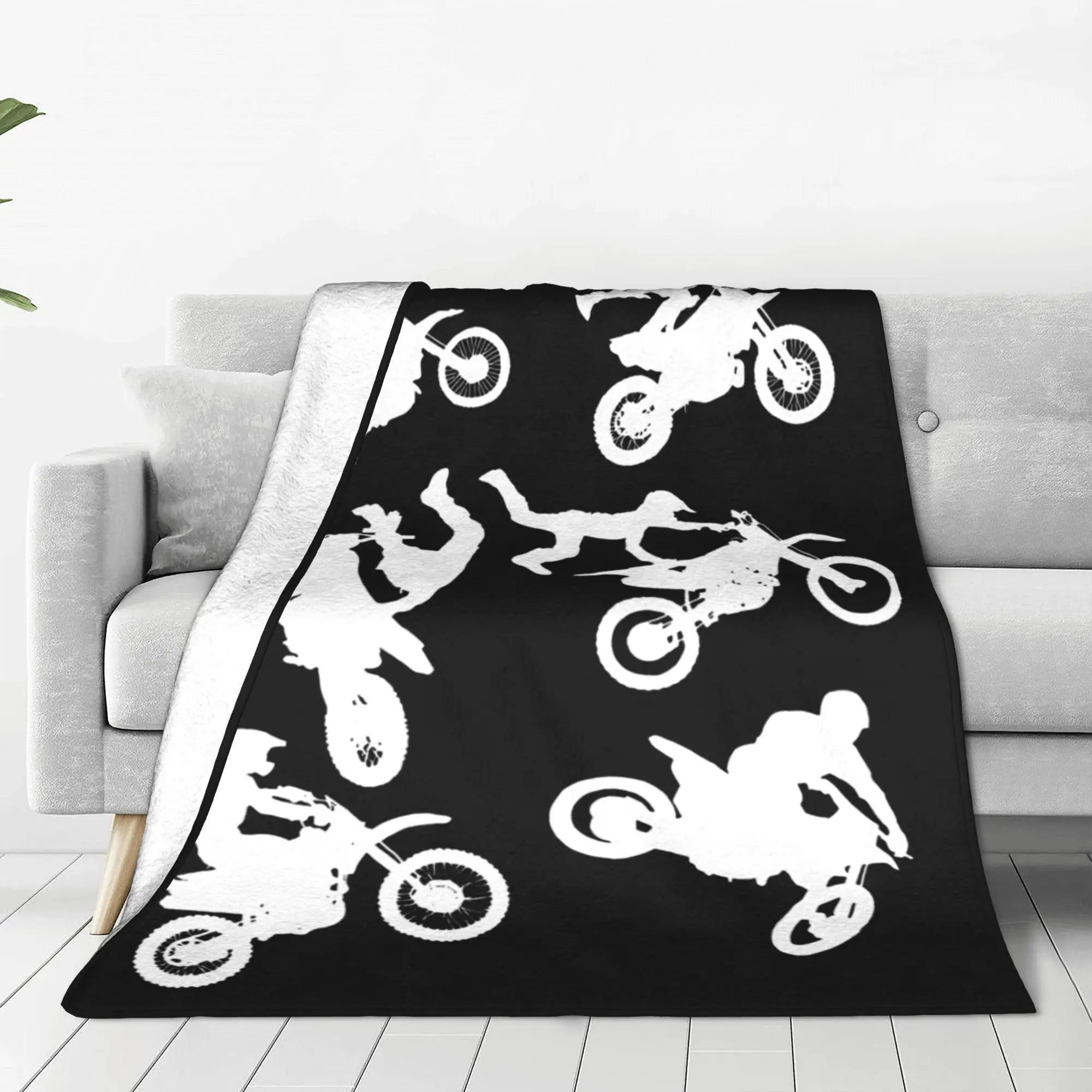 Одеяла с рисунком фристайла Dirt Bike Tricks Cross-Rally для мотокросса плюшевое забавное