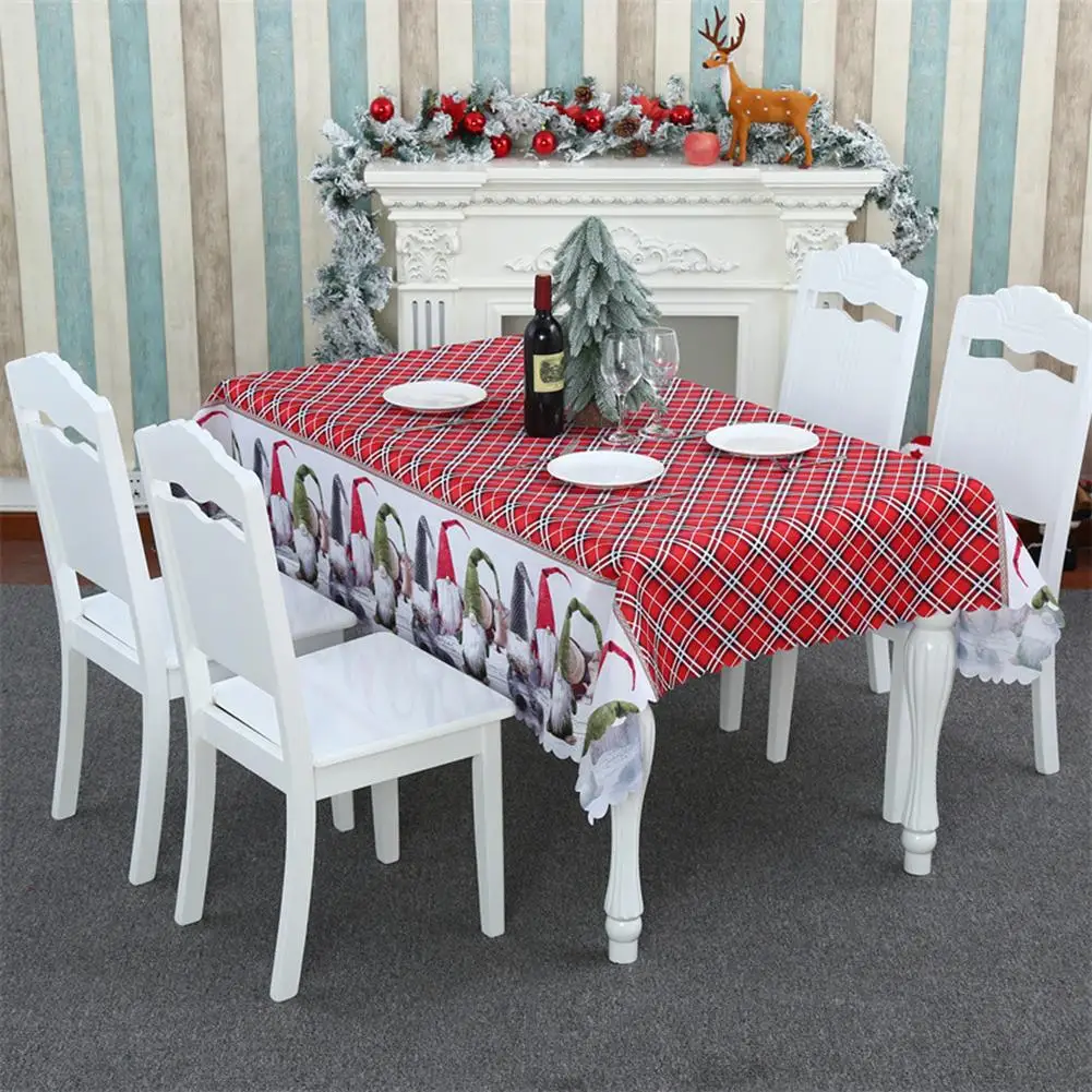 

Christmas Decorations Tablecloth Creative Elderly Printed Restaurant Tablecover 150 X 220cm Home Decoration For Holiday