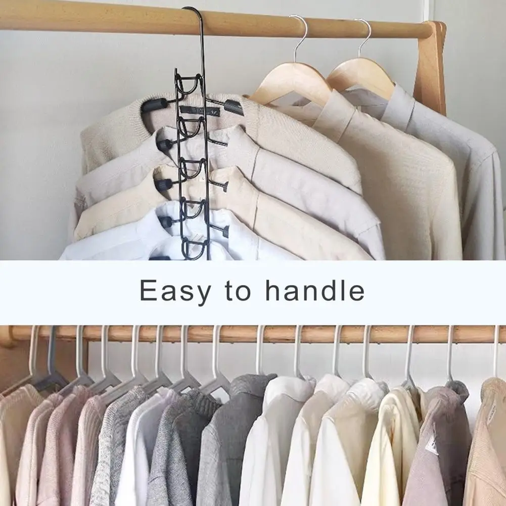 

Neat Organized Closet Hangers Space-saving Closet Organizers Multi-layer Clothing Hangers for Shirts Dresses Sweaters Anti-slip