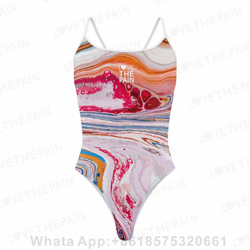 Купи Love The Pain New Women's One-piece Sexy Bikini Thin Strap Triangle Swimsuit Bikini Swimsuit Summer Sports Beach Bathing Suit за 1,013 рублей в магазине AliExpress