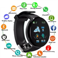 d18s smart watch round blood pressure heart rate monitor women fitness tracker smartwatch android ios men fashion electron clock