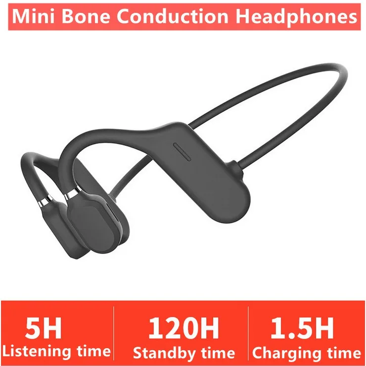 

Mini Bone Conduction Headphones Bluetooth 5.0 Headset IP55 Waterproof Sport Running Earphone Gaming Bike