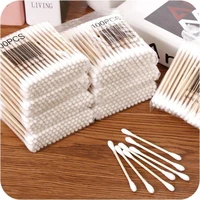100 pcs cotton swabs disposable double headed hygienic cleaning cotton swabs outdoor ear pulling cotton swabs