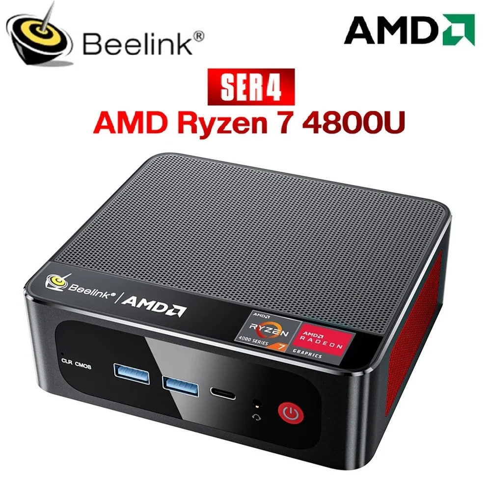 Beelink SER4 Мини ПК AMD Ryzen 7 4800U SER3 AMD Ryzen 7 3750H Windows 11 Pro DDR4 4K Dual HD 1000M Wifi 6E игровой компьютер SER