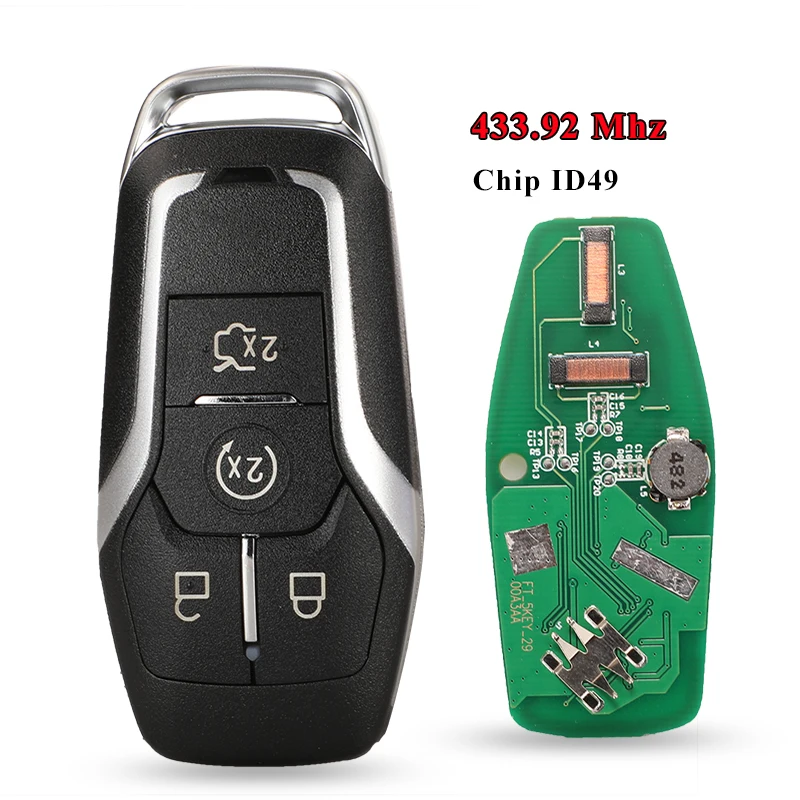 

Jingyuqin дистанционный ключ от машины для Ford Mondeo Explorer Mustang Focus Fusion S-Max Galaxy KeylessGo 315/433/868/902 М...