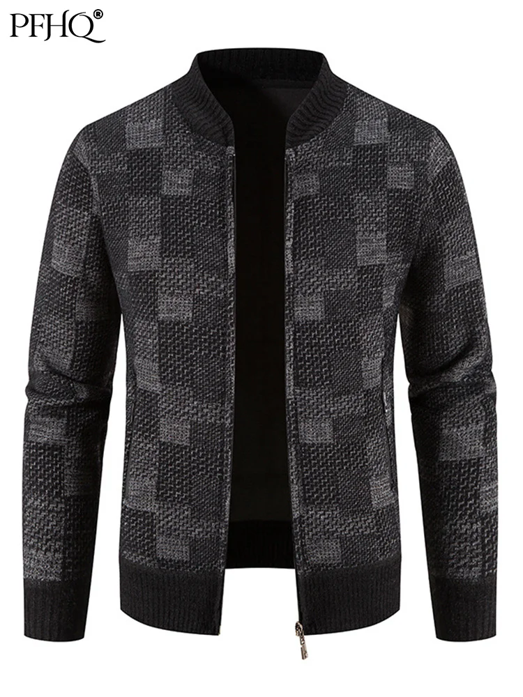 

PFHQ 2022 Новая Мужская модная Роскошная Одежда Бесплатная доставка повседневная куртка осень-зима свитер с Бейсбольным воротником кардиган п...