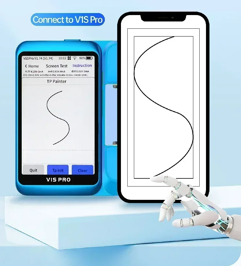 Модуль тестирования экрана JC JCID V1S PRO MV01 для iPhone X 11 12 13 14 15 Pro Max Plus миниатюрный