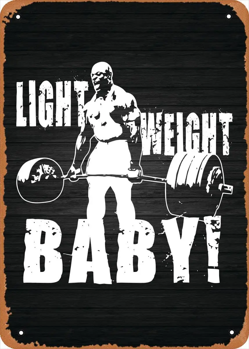 Фотовес детский металлический жестяной знак 8x12 в тренажерном зале мотивационный