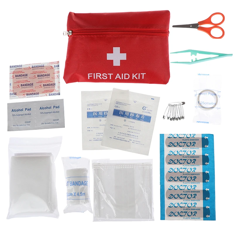 

1 Set Outdoor Home Mini 12 Types Emergency Survival Kit Brace Support First Aid Energency Medical Bag