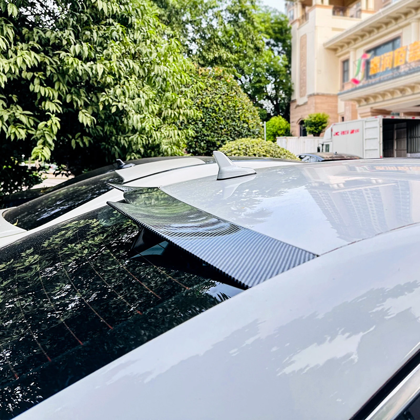 Для Audi A3 S3 8V Sedan 2014-2020 задний багажник спойлер на крышу крыло вид из углеродного