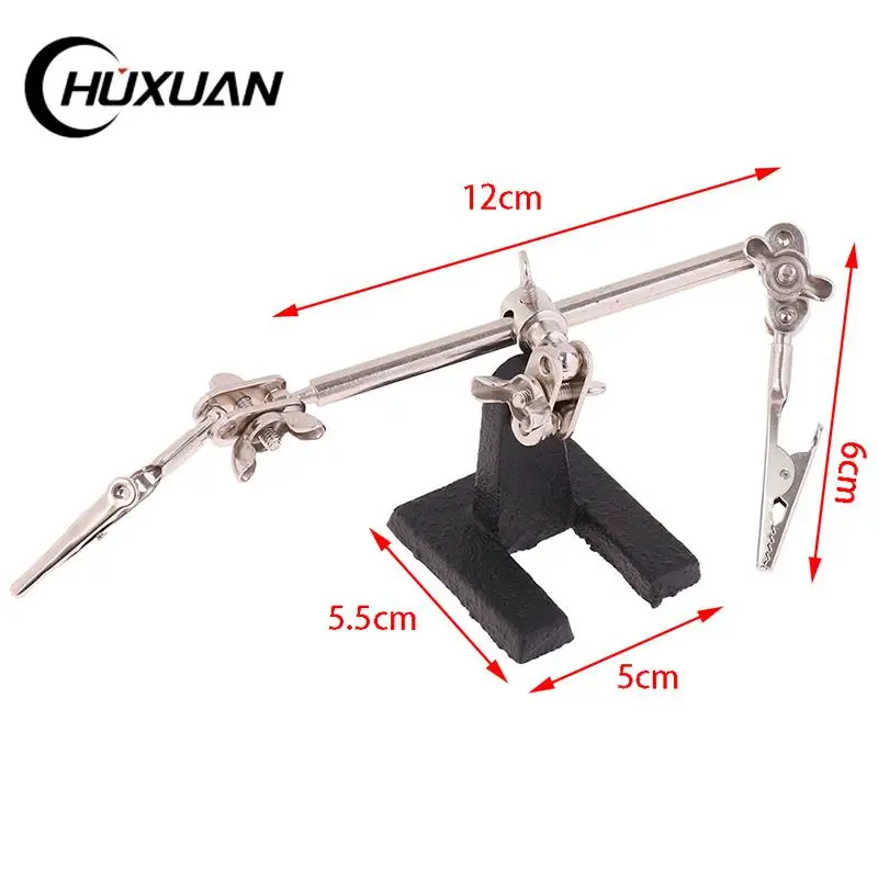 

Third Hand Soldering Iron Stand Clamp Helping Hands Clip Tool PCB Holder Electrical Circuits Hobby 60mm Auxiliary Clip