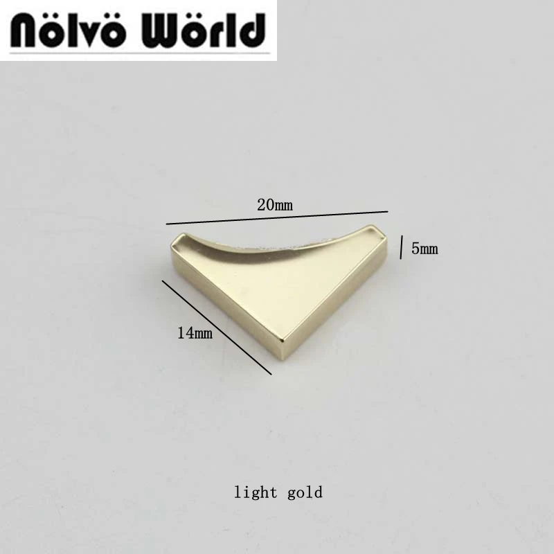 

Декоративные концевые зажимы с винтами, светло-золотого цвета, металлические зажимы, 50 шт.