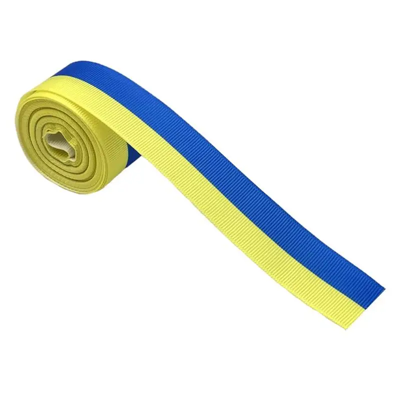 Ukrainian Flag Ribbons Grosgrain For Hair Bows Headband Wristband Diy Craft Supplies