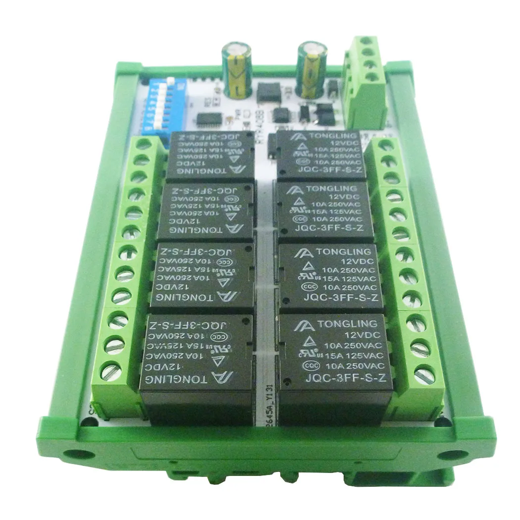 8-канальный DIP-переключатель параметры релейная плата RS485 Modbus RTU ПЛК эффективный