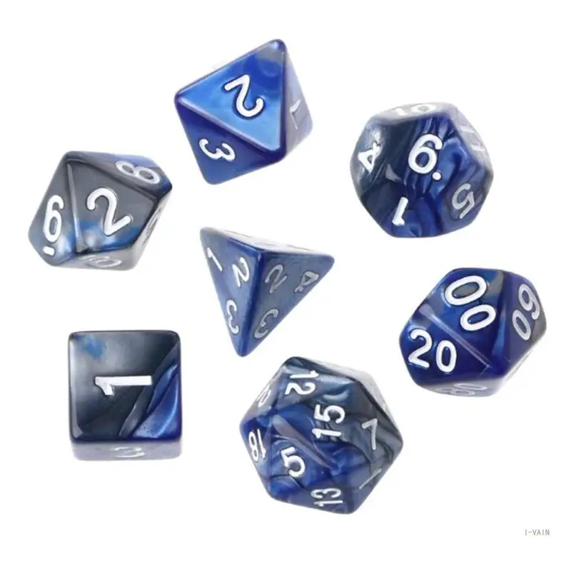 M5TC 49 шт. Ассорти из смолы многогранные кубики с мешочком для DND RPG игровые игрушки