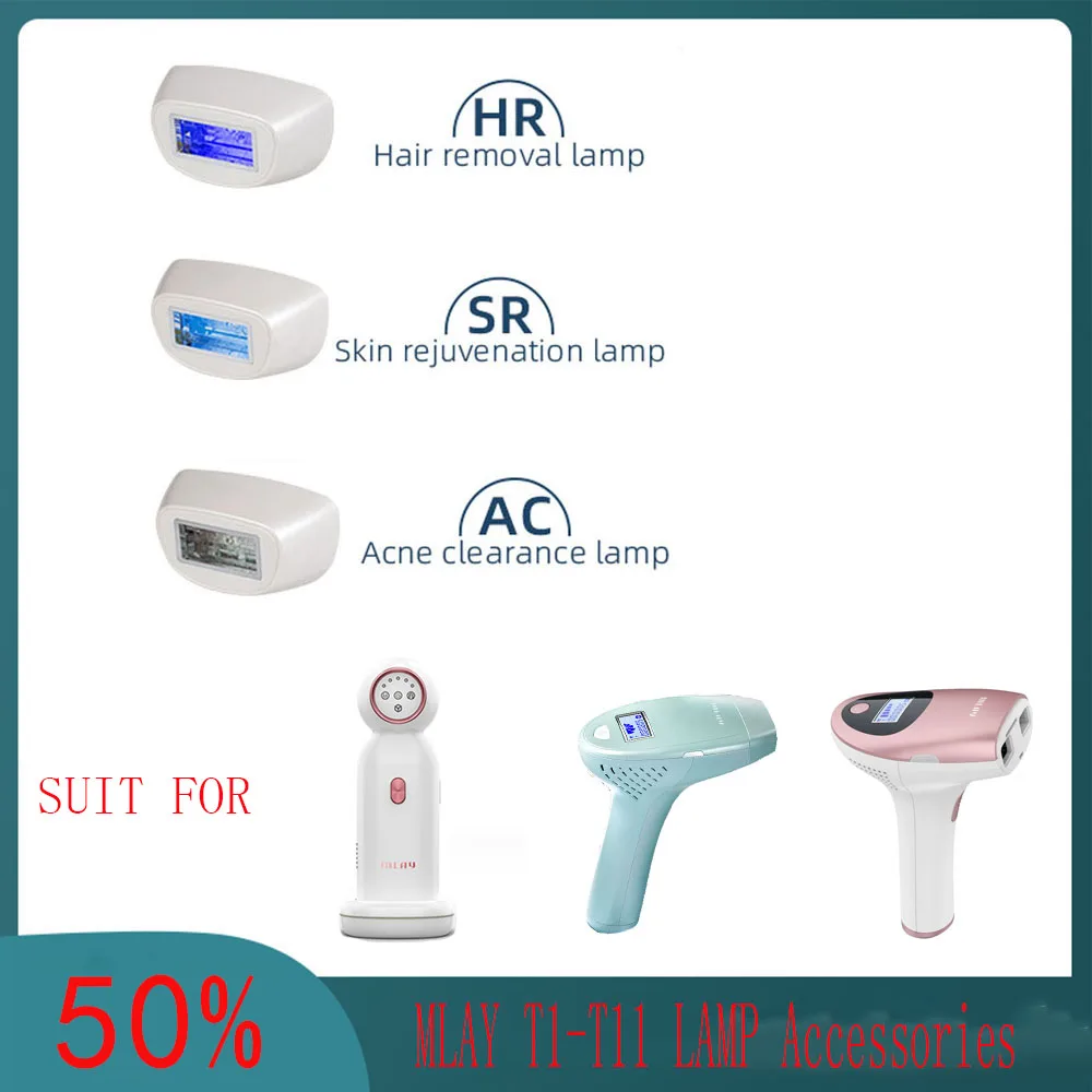 MLAY LAMP Accessory Skin Epilator Quartz Epilator 500000 Hair Removal Skin Cleansing Suit For T1 T2 T3 T7 T11 Photoepilator