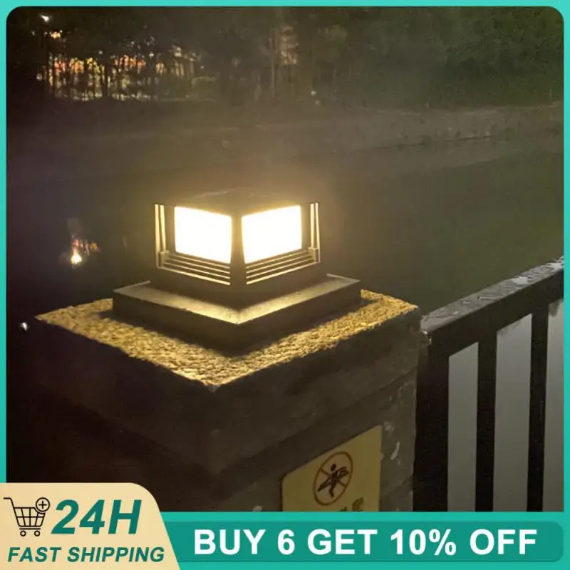 Fence Lamp Solar Pillar Post Cap Solar Panel Pipe Garden Decoration Wholesale Landscape Lamp Light Garden Street Square Fence