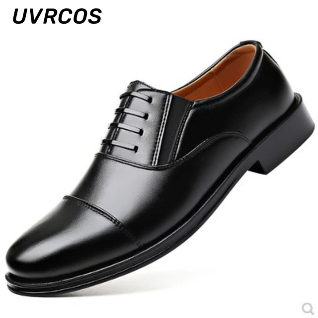 Formal Business Leather Shoes Men Soft Sole Casual Men Shoes Cover Foot Breathable Men Shoes Low-top Fashion Lace-up Shoes New 4